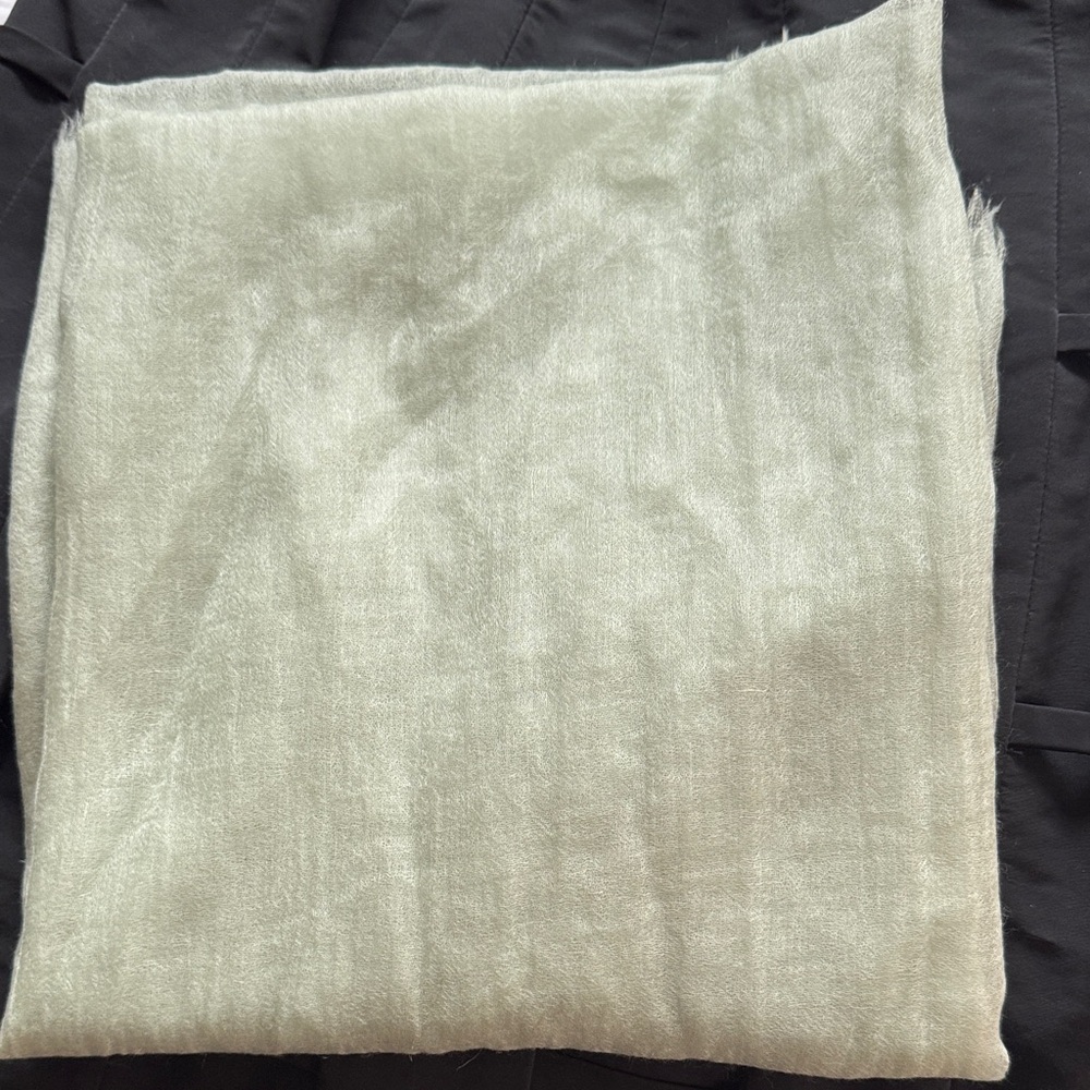 Cashmere Light Green Sheer Scarf - Picture 10 of 10